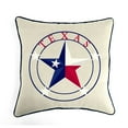 thumbnail image 4 of Jordan Manufacturing 18" x 18" Beige Texas Star Outdoor Throw Pillow, 4 of 8