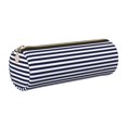thumbnail image 1 of Easygdp Navy Blue And White Stripes para Estuche de Lápices Cilíndrico de Cuero con Cremallera, Organizador de Lápices de Cuero para Escuela, Oficina y Viajes, 1 of 6