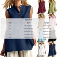 thumbnail image 2 of cocolona Summer Linen Tank Tops for Women Sleeveless Crew Neck Button Shirts Dressy Casual Solid Color Tunic Blouses, 2 of 4