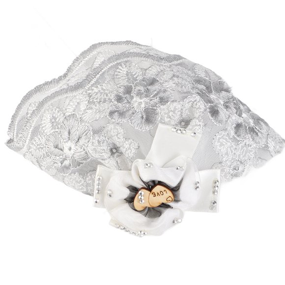 Pet Wedding Veil Dog Flower Headdress Diamond Bow Veil Clip Pet Dog Accessory