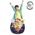 thumbnail image 3 of Fantasy World Storage Toy Bag Chair, Orient Bird with Stars and Clouds at Nighttime, Stuffed Animal Organizer Washable Bag, Small Size, Multicolor, by Ambesonne, 3 of 3