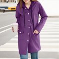 thumbnail image 4 of Godom Women's Rain Coat - Lightweight Plus Size Buttons Waterproof Rain Jacket for Women, 4 of 7