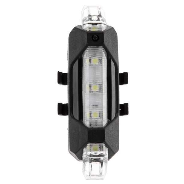 USB LED bicicleta recargable luz trasera impermeable ciclismo lámpara trasera blanca JShteea El nuevo