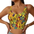 thumbnail image 1 of Balery Dancing African Womens Sujetadores deportivos con espalda cruzada para mujer, acolchados, sin costuras, de alto impacto, ideales para yoga, gimnasio, entrenamiento y fitness.-Small, 1 of 7