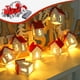 thumbnail image 1 of Guirnalda de luces de madera de 2 m con diseño de árbol de Navidad hueco | Luces LED blanco cálido | 10 casas | Alimentación por batería o USB, 1 of 5