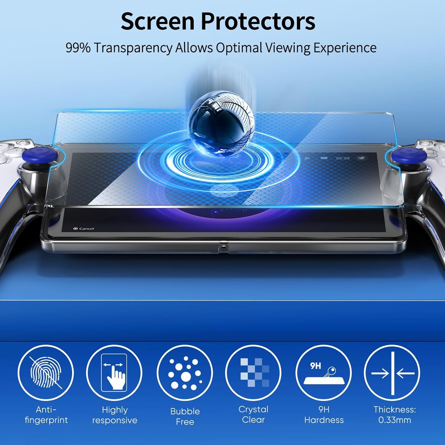 GAEKOL Accessories Bundle for Playstation Portal, Carrying Case and Hard PC Clear Cover Case with Tempered Glass Screen Protector, Protective Case&Hard Shell Portable Travel Handbag for PS5 Portal