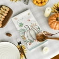 thumbnail image 4 of luyaa Orange Watercolor Stripes Hello Pumpkin Fall Kitchen Towels Dish Towels, 18x26 Inch Leaves Decoration Hand Towels Set of 4, 4 of 6