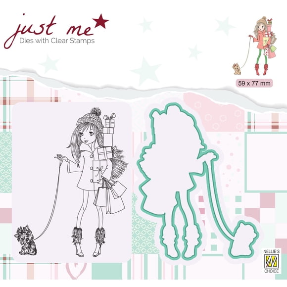 Just Me Stamp & Die Set Christmas Shopping