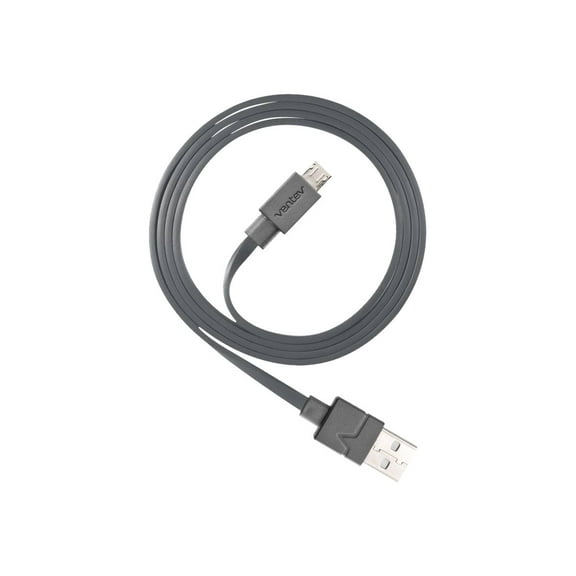 Ventev (515661) 3.3 Ft Sync & Charge Cable for Micro USB Devices Cable - Gray