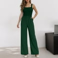 thumbnail image 2 of YFELWZ Combinaisons Sans Manches pour Femmes Grande Taille Petite Régulière T-Shirt Décontracté Ample Vert L, 2 of 5