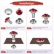 thumbnail image 5 of Remaches de cristal transparente Uxcell de 0.31 pulgadas 50 piezas remaches de cristal para manualidades DIY Studs para ropa, 5 of 7