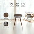thumbnail image 3 of Tianyi Smart Music Coffee Table Round Smart End Table, Bluetooth Side Table with USB Port and outlet Smart Table with Speaker and Wireless Charger- Walnut, 3 of 8