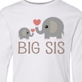thumbnail image 4 of Inktastic Big Sis Elephant Long Sleeve Youth T-Shirt, 4 of 5