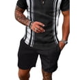 thumbnail image 4 of ORQ Men Short Sleeve Print Zipper Blouse Shorts Regular Outfit Sets, 4 of 4