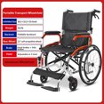 thumbnail image 6 of LETHIME Wheelchairs for Adults, Desk-Length Arms, 17.7”W Seat, 24.25-Ib Lightweight Foldable, Dual brake Design, Swing Away Footrests, Self-propelled Big 20-inch Rear Wheels Suitable for All Terrain, 6 of 8