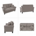thumbnail image 4 of Pemberly Row Modern 61W Loveseat in Beige Herringbone Fabric, 4 of 8