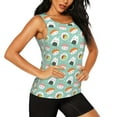 thumbnail image 2 of Bixox Women's Kawaii Sushi Printed Sleeveless Fitness Workout Running Quick-Dry Tank Top, 2 of 7