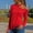 Red, variant on Olyvenn Women's Cold Shoulder Long Sleeve Top Asymmetrical Loose Casual Shirts Y2K Going Out Fashion Basic Solid Tees Blouse Blue XL
