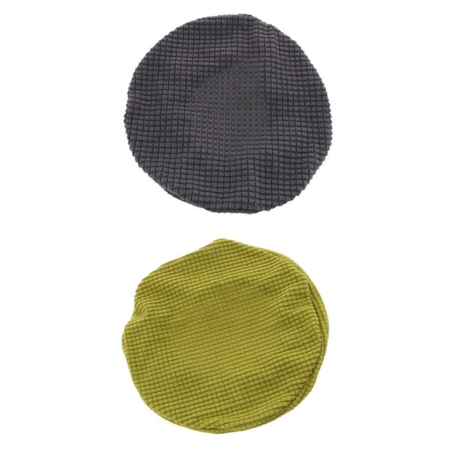 2pcs Estirar Taburete Slipcover Bar Pub Silla Asiento Cubierta 12-15 " / Gris