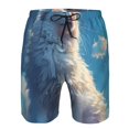 thumbnail image 3 of Cauagu Clear Sky Blue Cat Print Men's Swim Trunks,Hawaiian Bathing Suit Swimsuits Beach Shorts with Pockets for Men Quick Dry Swimming Board Shorts-X-Large, 3 of 6