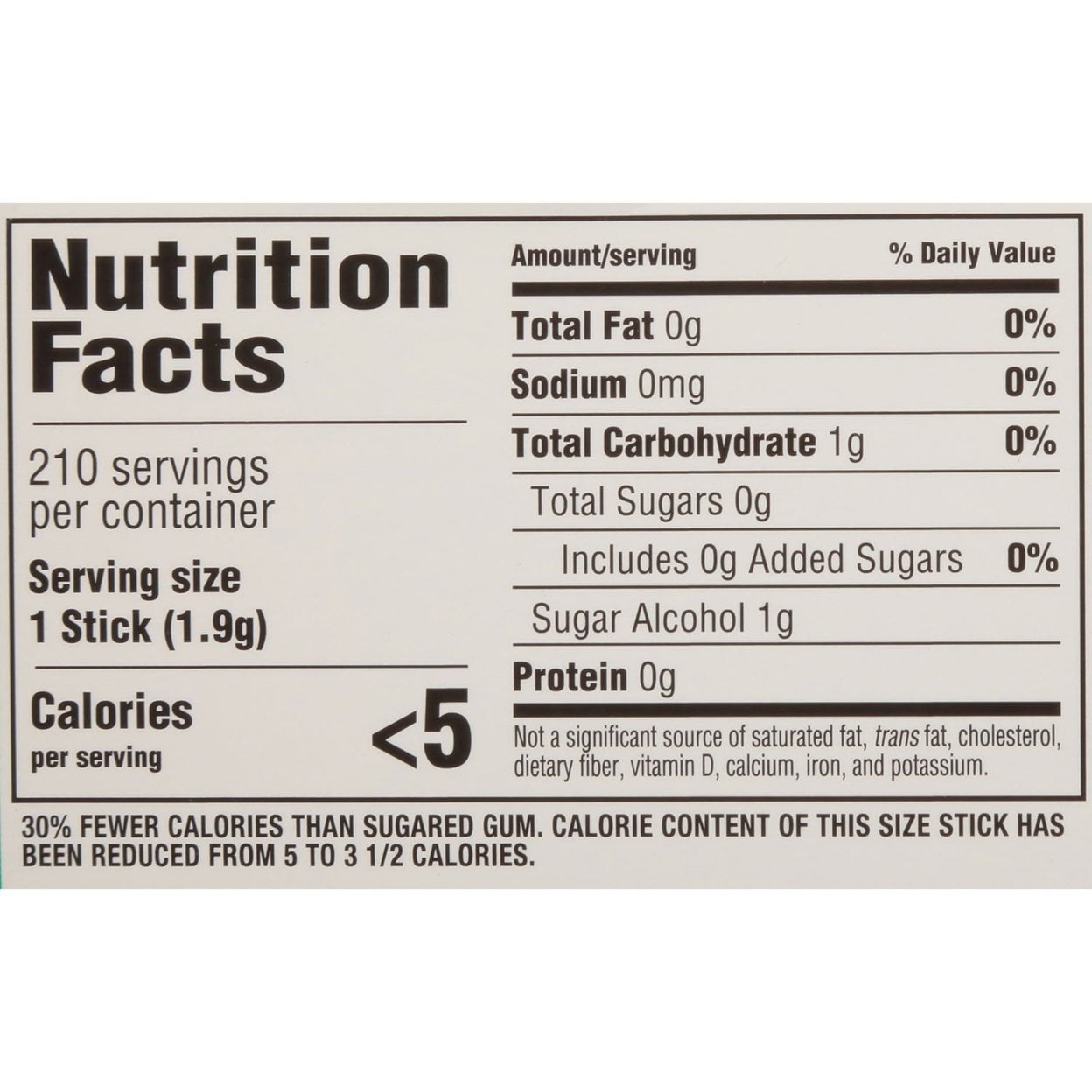 Trident Sugar-Free Gum, Spearmint, 14 Sticks, 15 Ct