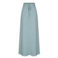 thumbnail image 7 of Women Flowy Swing Long Skirts Drawstring High Waist Maxi Skirt Summer Beach Pleated Casual Skirts, 7 of 7