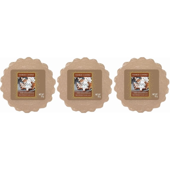 Yankee Candle ICED GINGERBREAD Tart/Wax Melts (Set of 3)