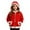kids hoodies :Red, variant on Girls White Faux Fur Trim Full Zip Hooded Jacket Kangaroo Pocket Soft Warm Winter Casual Outerwear,2-3 Years