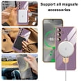 thumbnail image 2 of Dteck for Samsung Galaxy S24 Case with Magnetic Ring Stand, Compatible with MagSafe, Full Camera Lens Protection, Luxury Plating Slim Cover Samsung S24 Phone Cases for Women Men,Purple, 2 of 4