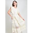 thumbnail image 4 of Vestido midi con encaje bordado Roman Fashion /Juvenil, 108 (Beige) beige G, 4 of 5