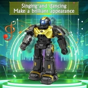 Huge Wave Kids RC Robot Toys Aged 4-8 Year, Smart Talking, Dancing and Walking, Programmable Robot, Interactive Gesture Sensing, Remote Control Toys Christmas Gifts for Kids, Gold