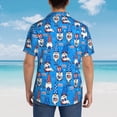 thumbnail image 4 of Vsdgher Gnomes in USA Print Men's Hawaiian Shirts Button Down Tropical Holiday Beach Shirts Vacation Clothes,Large, 4 of 7