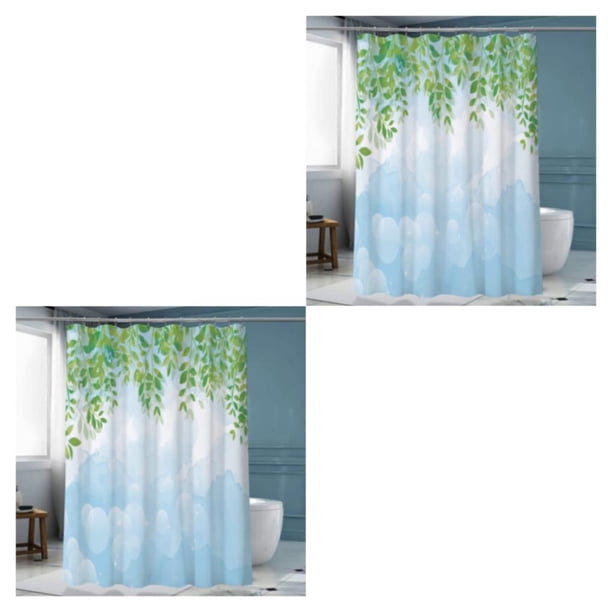 Naiovety Cómoda cortina de bañera Impermeable y que ahorra espacio Fácil de instalar Cortina de ducha para baño Lujoso Asequible YL347-5 YL347-5 180 cm * 180 cm 2piezas
