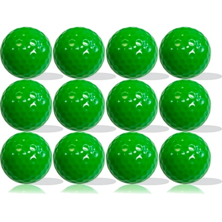 Green Golf Balls – 12 Pack – High Visibility Colored Balls by GBM Golf