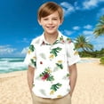 thumbnail image 2 of Stamzod Boys Button Down Shirt Short Sleeve Summer Boys Clothes Fashion Tropical Printed Casual Short Sleeve Hawaiian Shirt with Pocket White G 3 Years, 2 of 7