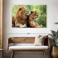 thumbnail image 3 of Elephant Stock Lion Couple Wall Art - Horizontal Canvas Wall Art - Living Room Wall Decor - Animal Canvas - Brown And Gray Decor - 48" x 32", 3 of 8
