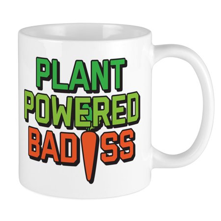 

CafePress - Plant Powered Badass - Ceramic Coffee Tea Novelty Mug Cup 11 oz