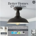 thumbnail image 5 of Better Homes & Gardens 12" Farmhouse Semi-Flushmount Ceiling Light Fixture, All Metal Bulb Included, 5 of 9