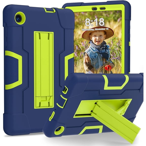 REQO Tablet case for TCL TAB 8 WiFi 9132X Case, case for TCL TAB 8 LE 9137W 8.0 inch 2023 Shockproof Silicone Hybrid Hard PC Cover with Kickstand