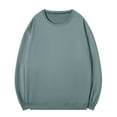 thumbnail image 2 of qolati Mens Crewneck Sweatshirt Casual Long Sleeve Pullover Cotton Tops Fall Winter Sweatshirts Fashion Undershirts Basic T-Shirts Sizes S-4XL, 2 of 7