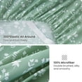 thumbnail image 4 of Ensemble de Draps Grand Floral Pièces Gris et Jaune Fleur Drap de Lit Doux Respirant Microfibre Brossée Literie Draps et Taies d'Oreiller Draps-Housses Infroissables avec Poche Profonde pour Qu, 4 of 7