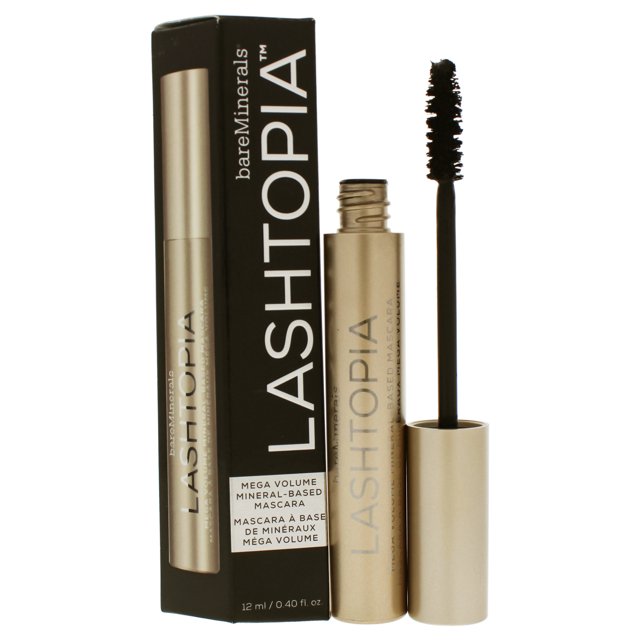 Máscara de pestañas Lashtopia Mega Volume Mineral Based Ultimate Black 0.4 oz bareMinerals