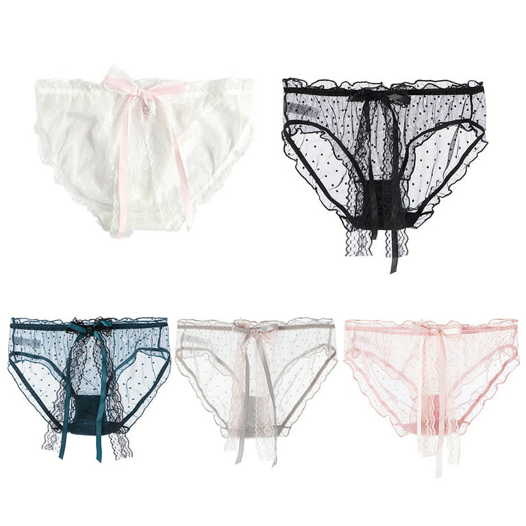 Japanese Sweet Girls Panties Transparent Ruffles Underwear Briefs Sexy  Lingeries