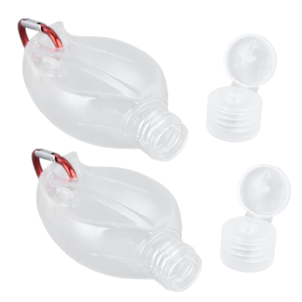 2 Botella De Viaje De 50 Ml Con Tapa De Llavero Con Botella De Plástico Líquido Recargador De Retiro Transparente De Fugas Recargable Para