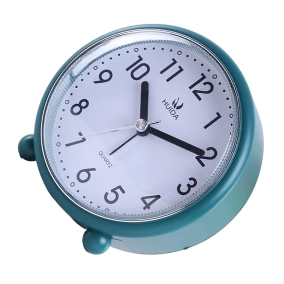 COOLHOOD Analogs Alarm Clock 4inch Super Silents NonTicking Small Clock Battery Operated Simple for Bedroom Desk