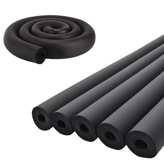 Tubo de espuma aislante para tuberías LOTOKEMU de 1,8 m, goma negra