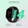 thumbnail image 5 of Amazfit GTS 2e Smartwatch: 14 Day Battery Life - Fitness Tracker with 90 Sports Modes - Blood Oxygen Heart Rate Monitor - Waterproof - for Android Phone iPhones, Black, 5 of 12