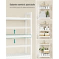 thumbnail image 3 of SONGMICS Over-The-Toilet Storage Bathroom Organizer Toilet Rack with Adjustable Shelf, White UBTS01WT, 3 of 6