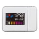 thumbnail image 3 of Reloj electrónico de proyección blanca Reloj despertador electrónico de escritorio portátil para el hogar con pantalla de temperatura y humedad para dormitorio de oficina, 3 of 8