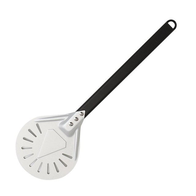Pala perforadora para transferencia de pizza, material de aleación de aluminio para hornear en casa, color plateado, ocho pulgadas